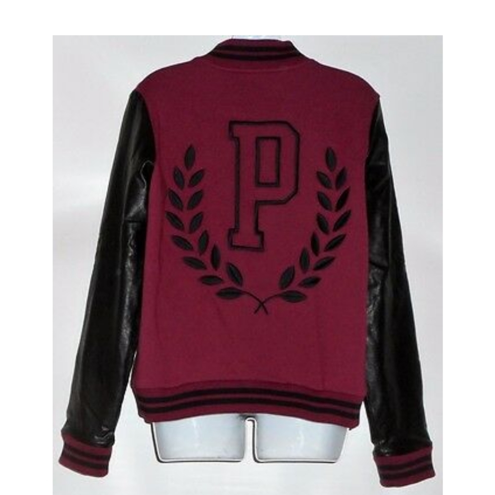 VS PINK Varsity Jacket Faux Leather